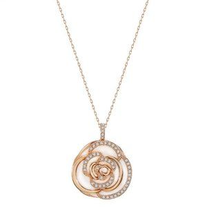 Swarovski Crystal Rose Flower Pendant Necklace